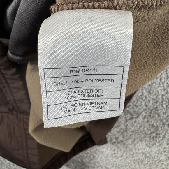 Nike ACG Jacket Womens Large Brown Softshell Hooded Belted Long Fleece Lined - Picture 16 of 16